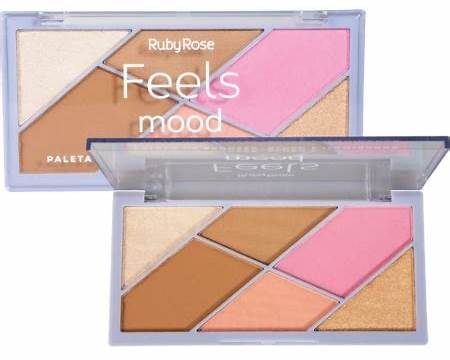 Paleta de Blush e Iluminador Feels Mood - Ruby Rose